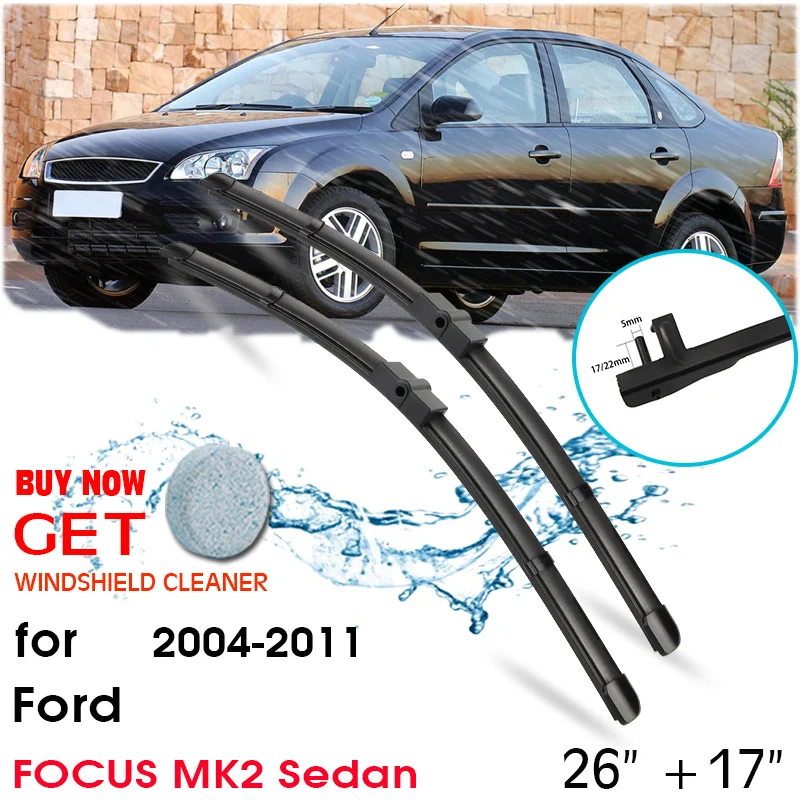 Car Front Window Windshield Rubber Silicon Refill Wiper For Ford FOCUS MK2 Sedan 2004-2011 LHD / RHD 26