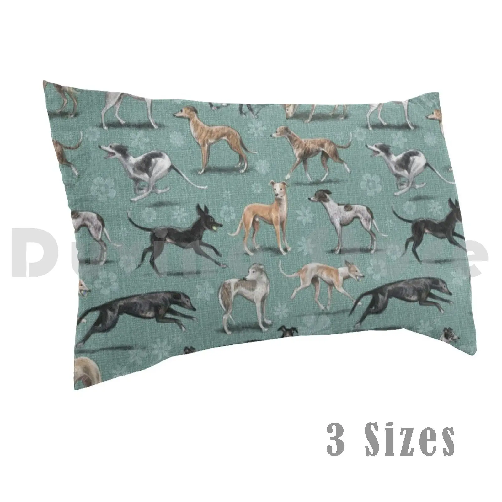 The Greyhound Pillow case 1703 Greyhound Lurcher Longdog Whippet Sighthound Staghound Windhund