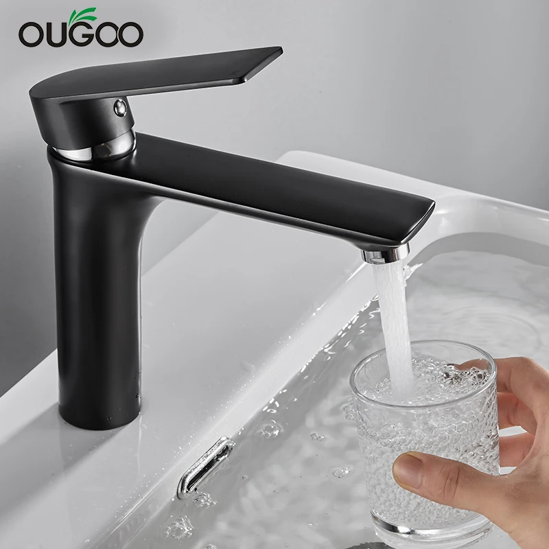 

Black Paint Faucet Stainless Steel Faucet Bathroom Basin Faucets Blacked Hot Cold Mixer Tap Single Hole