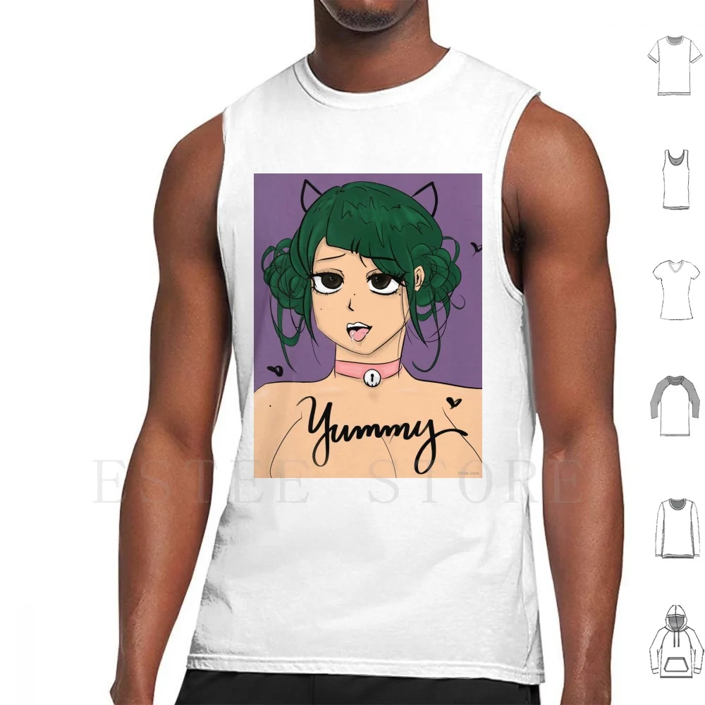 Yummy Tank Tops Vest Anime Girl Sexy Yummy Sex Anime Green Hair