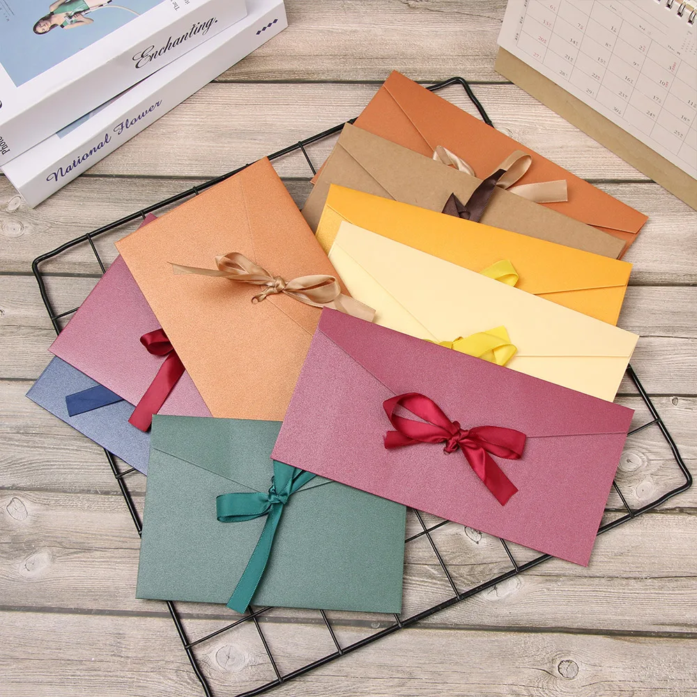 10pcs/lot Gift Envelope Letter Set Envelopes for Invitations Stationery Cards Envelope De Casamento Kraft Envelope Red Envelope