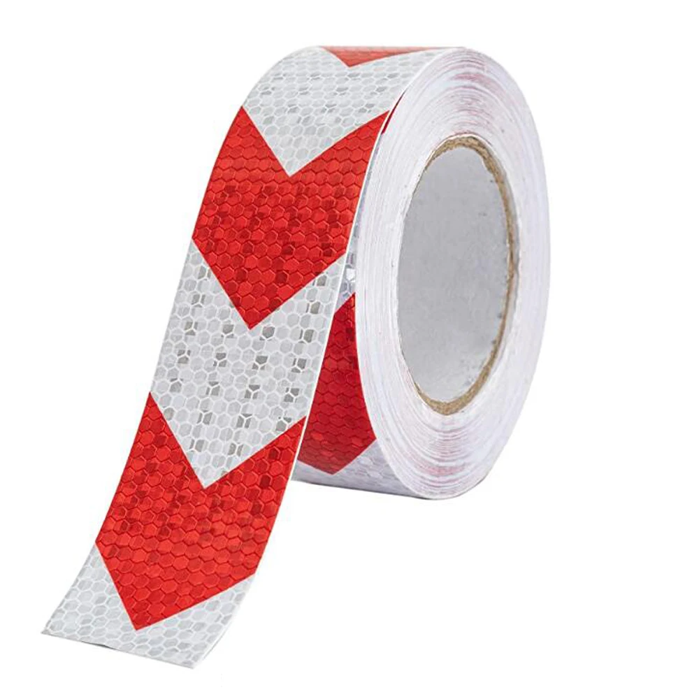 5 cm x 25 m/Roll Verkeer Multi Color Grid Ontwerp Opvallendheid Reflecterende Veiligheidswaarschuwing Tape Film Stickers voor Vrachtwagen