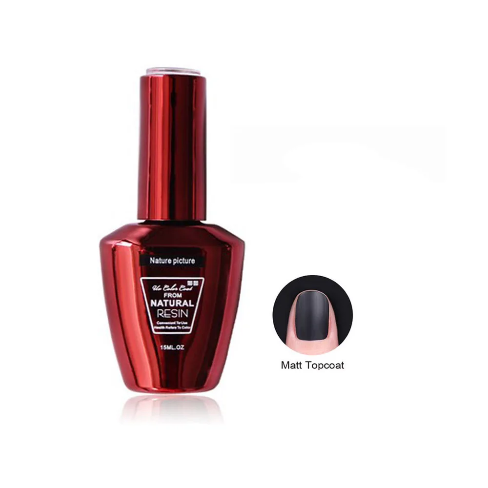 1 Fles 15Ml Langdurige Matte Geen Veeg Top Coat & Base Coat Uv Gel Nagellak Doorweekt Uv Top Base Coat