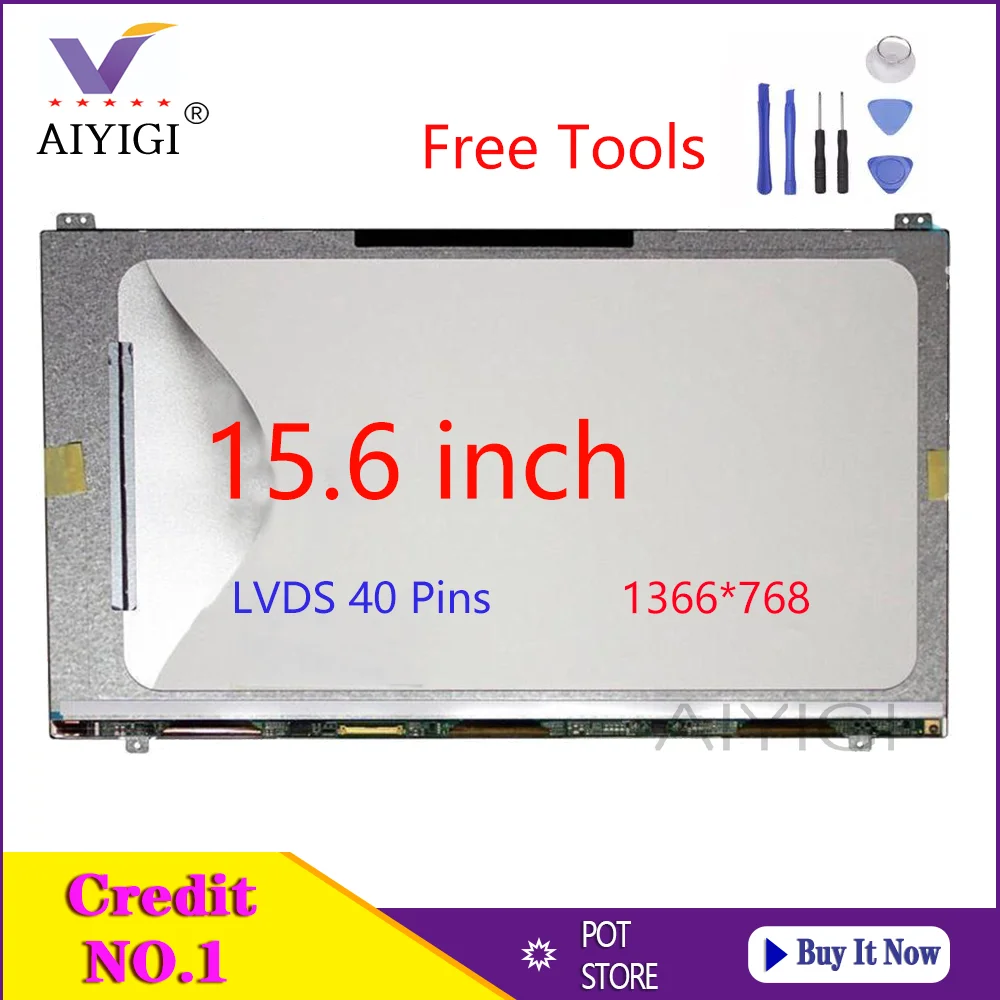 

15.6 Inch Laptop LED LCD Screen LTN156AT19 LTN156AT19-001 For Samsung NP-SF510 NP300E5A Matrix Display HD 1366*768 LVDS 40 PINS