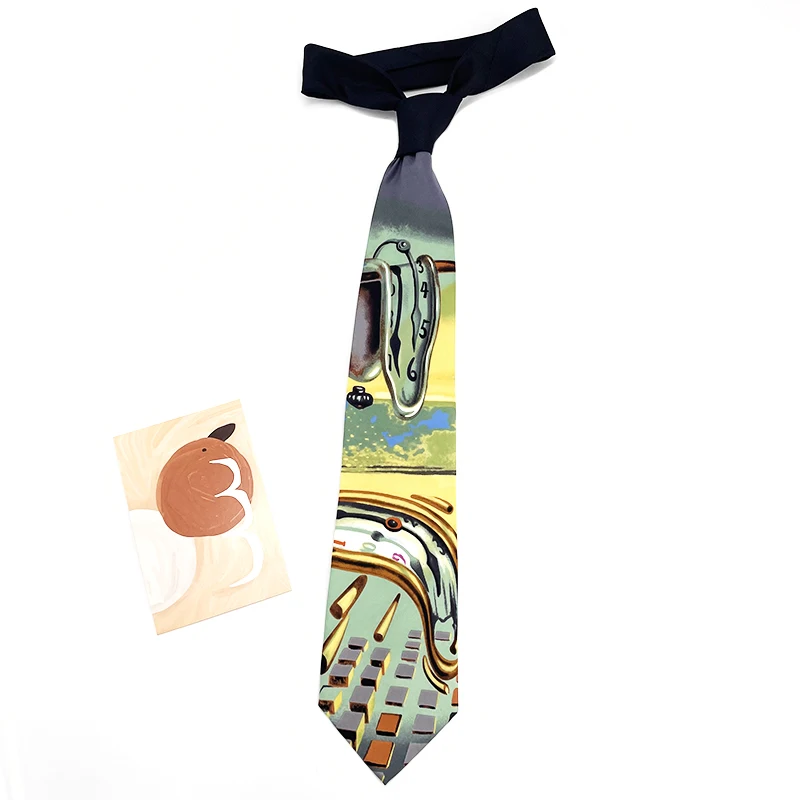 

Free Shipping New Male men's Original design blue green geometric printed tie female students retro personality gift necktie