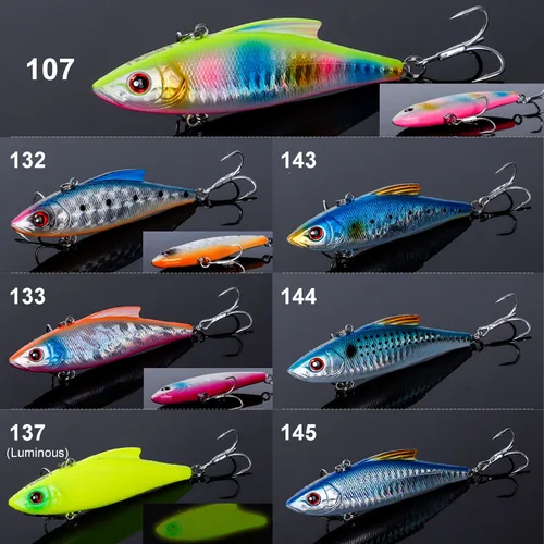 Imagen 2 del producto Noeby 3 uds VIB señuelo de pesca 90mm 33g sonajero cebo de hundimiento Variable Wobblers agua de mar Crankbait Lucio aparejos de pesca de invierno