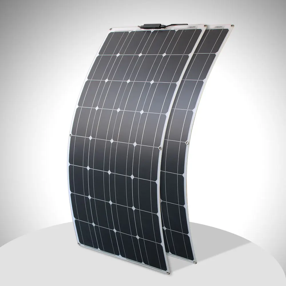Zonnepaneel Kit 12V Flexibele 100W 200W 300W Zonnepanelen Met Solar Controller Voor Boot Auto rv En Acculader