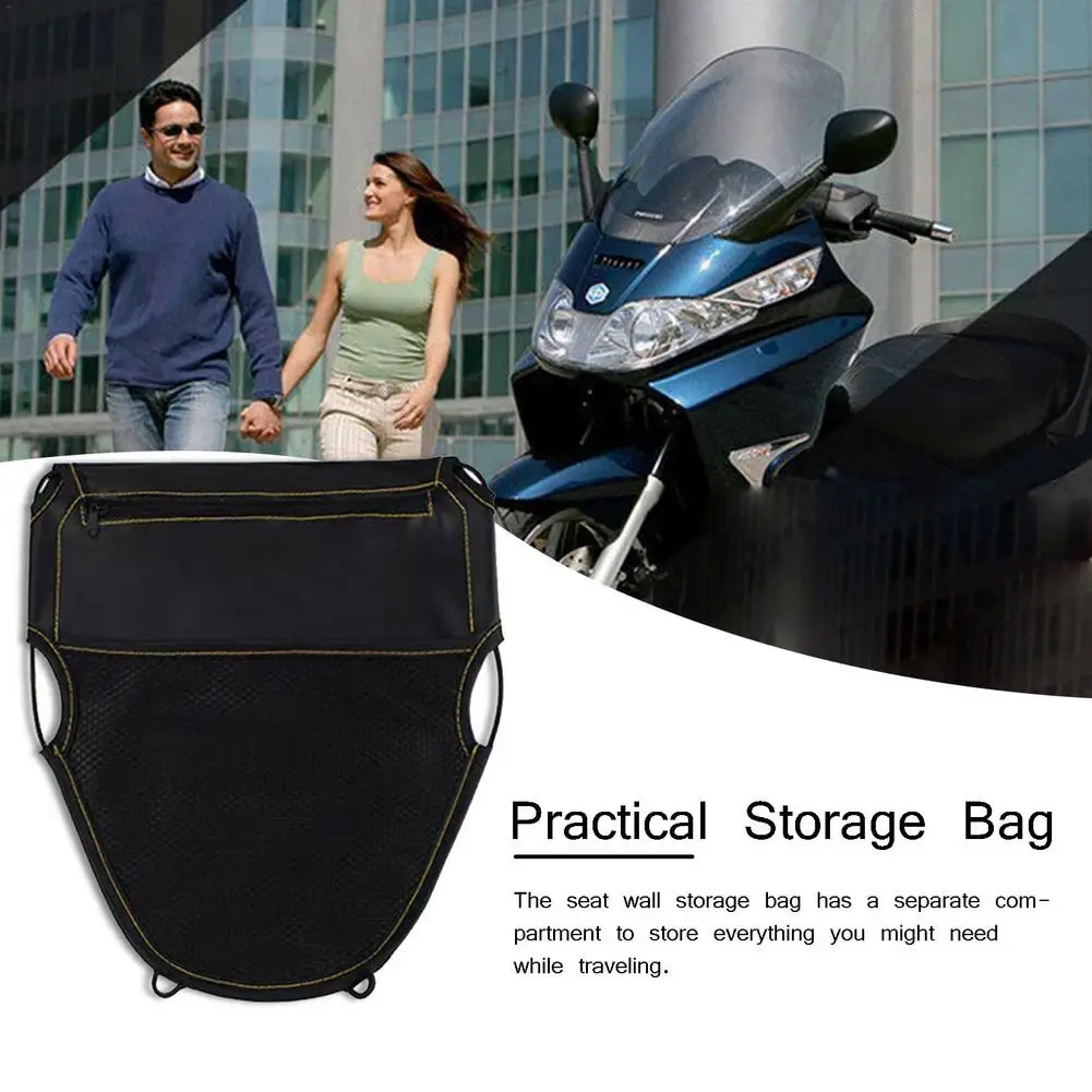 Motorcycle Seat Wall Organizer Tool Storage Zipper Bag For Moped 31*13*27cm