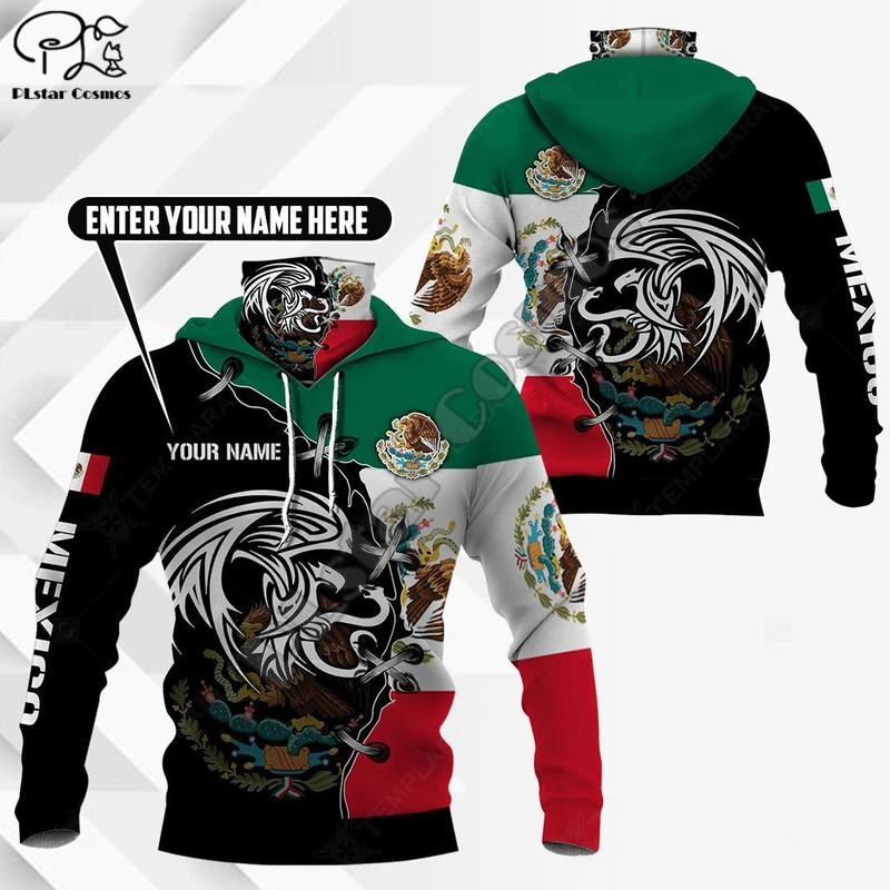 

PLstar Cosmos Mexico Symbol Flag 3D Printed New Fashion Men's Mask Hoodies Winter Casual Windproof Clothing Style-3