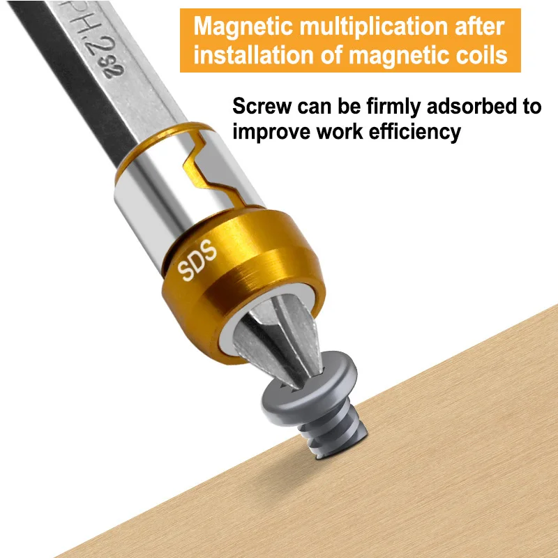 4pcs/2pcs Alloy Electric Magnetic Ring Screwdriver Bits Anti-Corrosion Strong Magnetizer Phillips drill bit Magnetic Ring