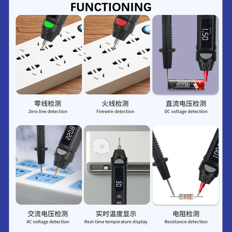MECHANIKER DM5 digital display stift-typ multimeter automatische messbereich und intelligente anti brennen phase sequenz erkennung