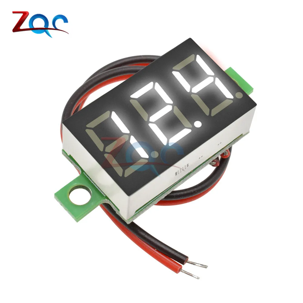 0.36 inch DC 4.7-32V 2 Wires Mini Digit Display Voltmeter Mini LED Digital Panel Volt Voltage Meter Instrument Car 12V 24V