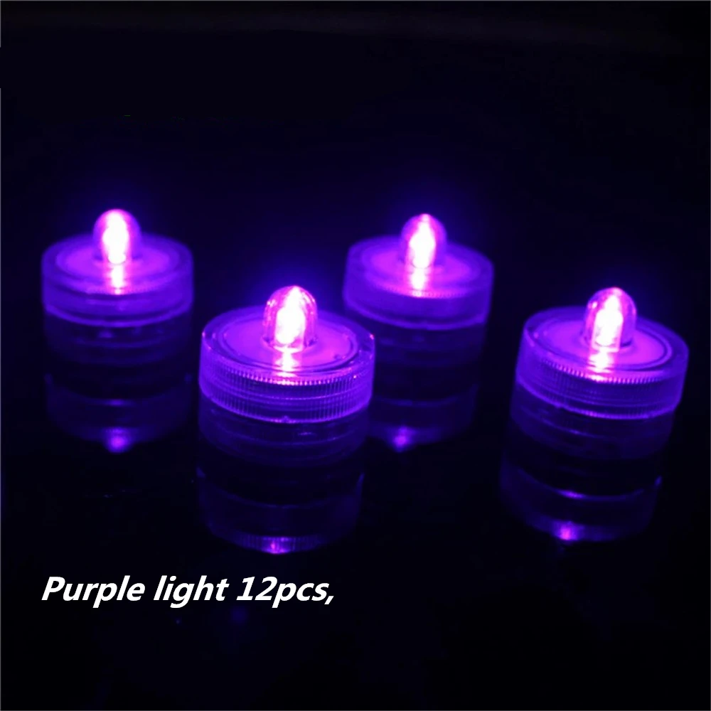 12 pz nuovo LED impermeabile candela luce serbatoio di pesce luce caffè bar candela festa banchetto di nozze candela elettronica impermeabile