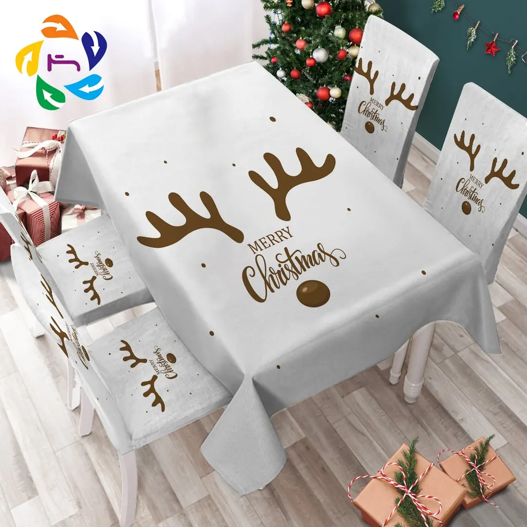 

Постельное белье Outlet Antlers Рождественский домашний декор Водонепроницаемая скатерть для обеденного стола прямоугольная крышка стола