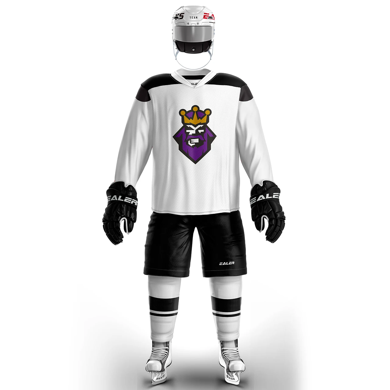 Han Duck high-quality light and thin breathable white personalized ice hockey practice jersey & large street shirt-all sizes
