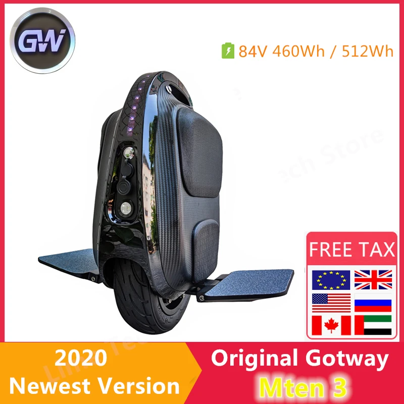 

2020 Latest Original GotWay Mten 3 Electric Unicycle 800W light Self Balance Electric Scooter 10'' one wheel balance monowheel