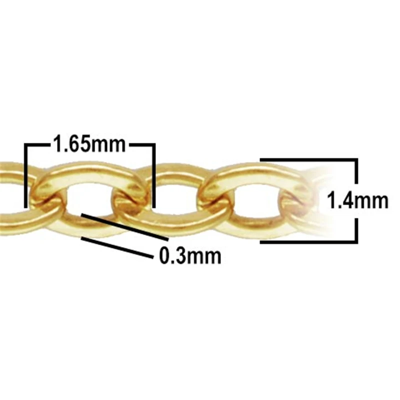 100% catena di cavi riempita in oro 14 carati catena da 1.4MM collana a catena gioielli in oro minimalista catena riempita in oro gioielli fai da te