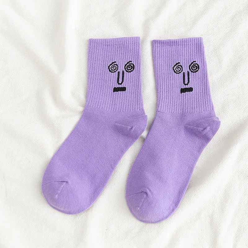 Calcetines de algodón con estampado de Jacquard para hombre y mujer, medias divertidas de estilo Hip-pop, divertidas, con personalidad, 5 pares