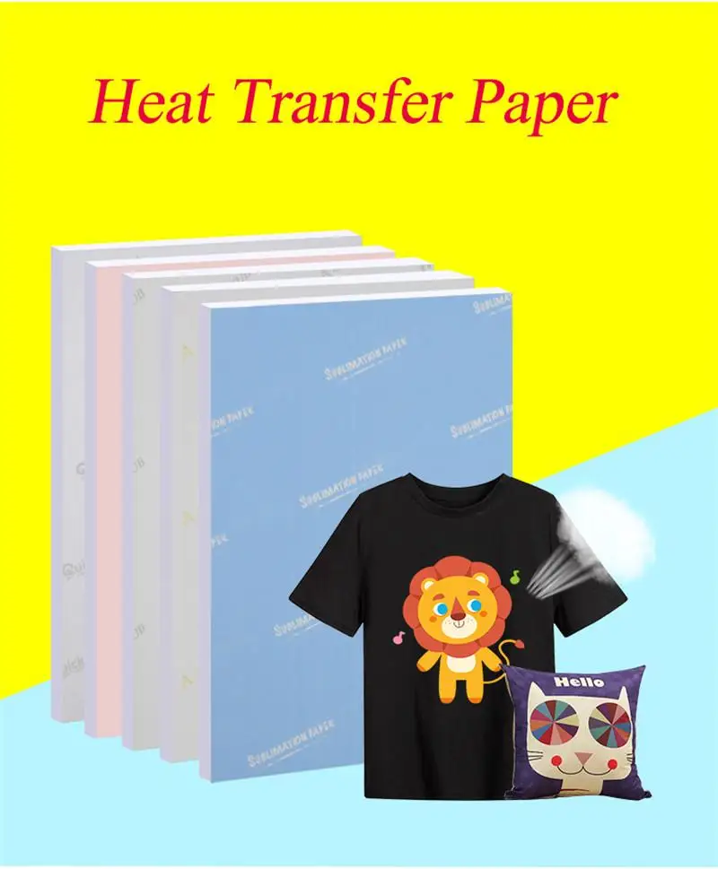 100 blätter A4 Sublimation Wärme Transfer Papier für Polyester Baumwolle t Shirt transfer papier Stoffe Tuch Tassen Druck