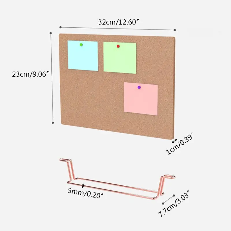 Natural Message Cork Board Environmentally Memo Pinboard Notice Display Supply 24BB
