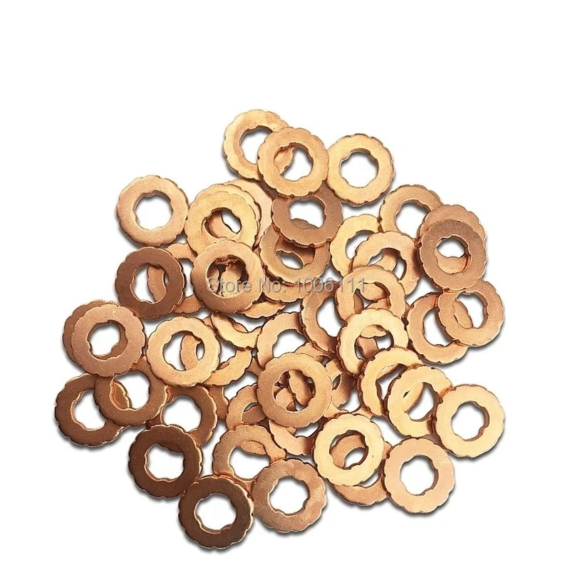 

FOR BOSCH 110 F00RJ02175 Diesel Common Rail Injector Nozzle Adjust Copper Washer Seal Ring Gaskets Pads Washers 7.6x14.5x1.5mm