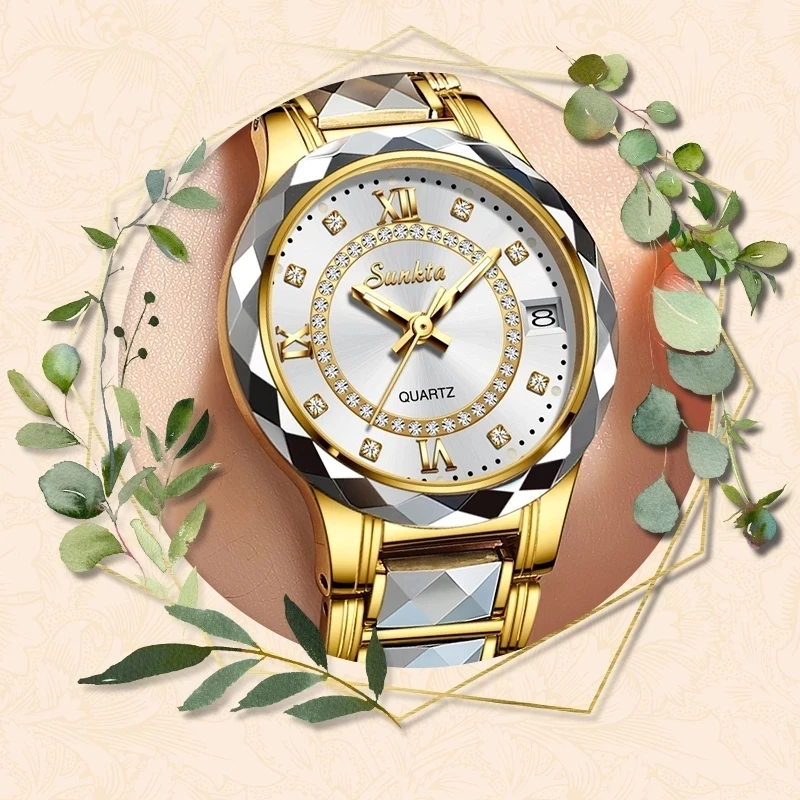 LIGE Women Watch Sunkta Watches Woman Dress Bracelet Wrist Watch Ladies Clocks Top Brand Hour Luxury Waterproof Quartz Watch+Box