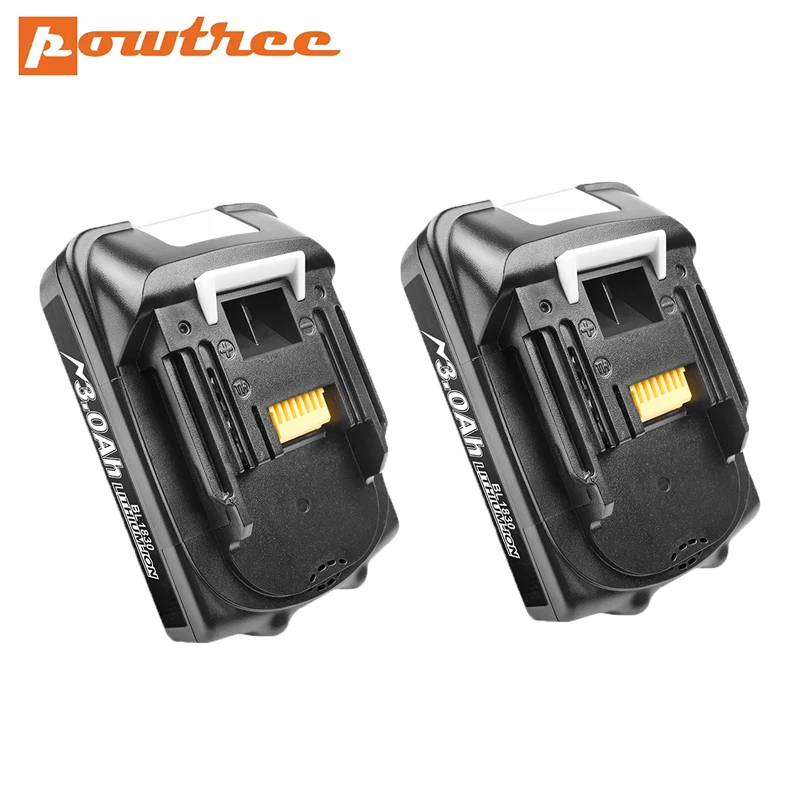 Литий-ионная аккумуляторная батарея Powtree BL1860 18 в 6000 мАч для Makita 18 в аккумулятор BL1840 BL1850 BL1830 BL1860B BL1815 LXT 400