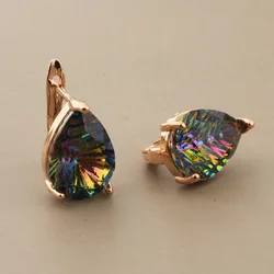 New Drop Earrings For Women 2022 Korean Style Water Natural Zircon Party Fashion Jewelry Dangle Earrings For Girl
