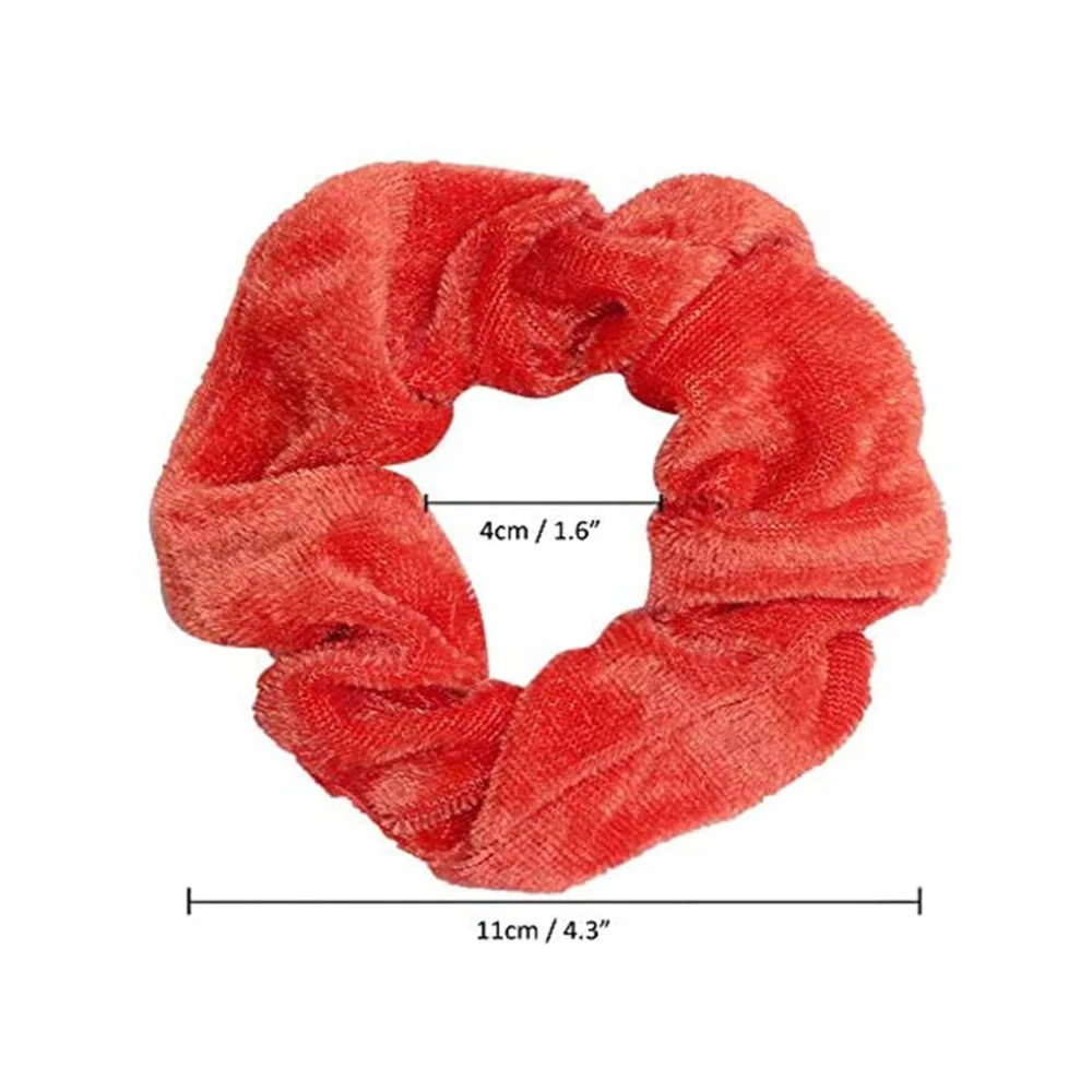 50PCS Wholesale Velvet Hair Scrunchies Elastic Hair Bobbles Ponytail Holder Vintage Hair Ties Accessories for Women 25 Colors