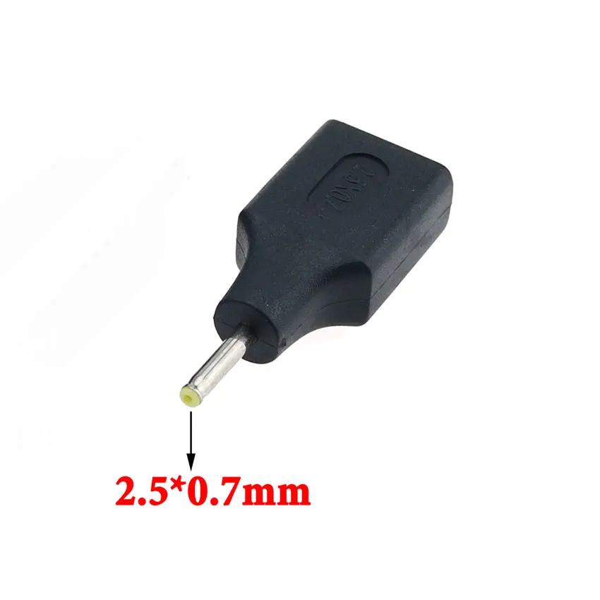 노트북 태블릿 검정색 마이크로 USB 2.0 여성-DC 2.5x0.7 3.5x1.35 4.0x1.7 5.5x2.1 5.5x2.5mm 5V 남성 전원 잭 커넥터 어댑터