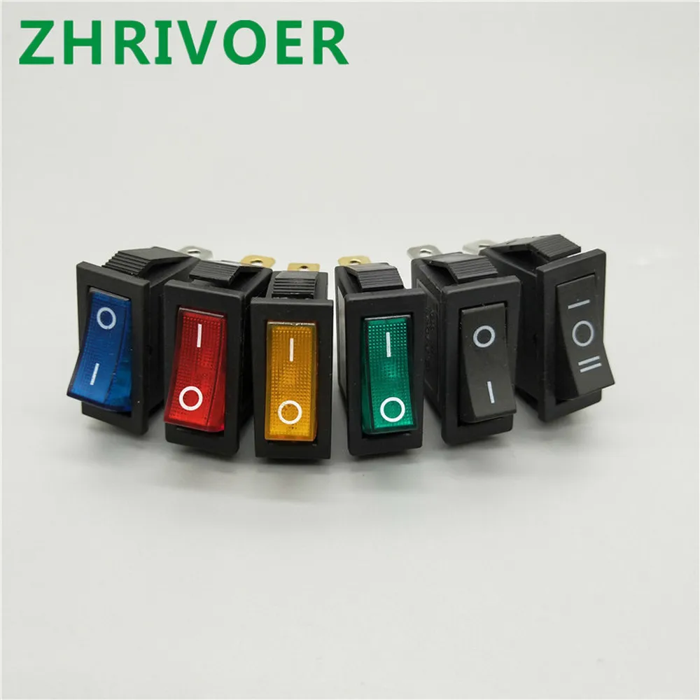 1pcs KCD3 Rocker Switch on-off 2-position 3-pin Ship Type Switch with LED Power Supply 16A 250VAC / 20a 125VAC 35mm*31mm*14mm