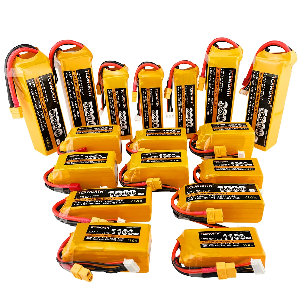 Nuova batteria LiPo 14.8V 4S 1500 1800 2200 3300 3500 4000 5000 5200 6000mAh per RC Aircraft Helicopter Quadrotor Airplane Drone