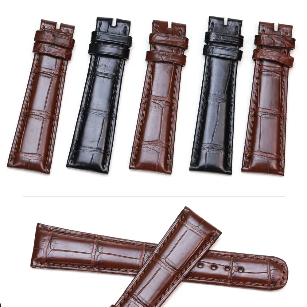 Pesno Suitable for A.Lange&Sohne SAXONIA 201/384/211 19 20mm Watchband Crocodile Leather Watch Strap Men Watch Accessory