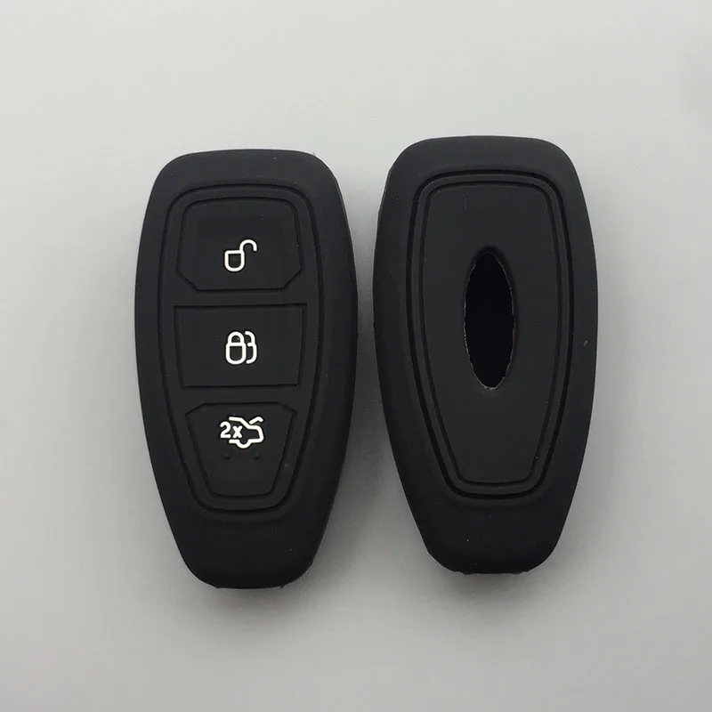 Silicone car Key Cover Case Holder Shell For Ford  Puma 2021 Fiesta Focus C-MAX Mondeo Ecosport Kuga Titanium 3 button key