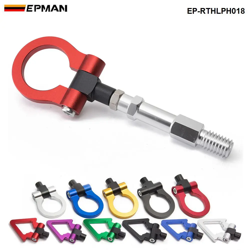 

EPMAN - Sport Tow Hook Car Towing Hook Racing Tow Bar Auto Trailer Ring For AUDI A4 2010-2015 Euro Style EP-RTHLPH018