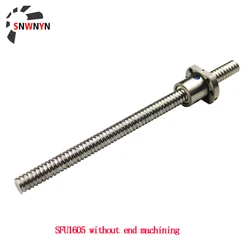 RM1605 Ball Screw SFU1605 200 250 300 400 500 600 800 1000 1500mm Rolled Ballscrew C7 With 1605 Flange Single Ball Nut CNC Part