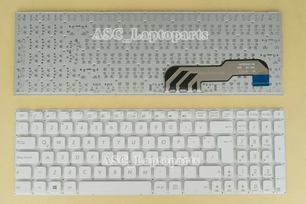 New Latin Spanish Teclado Keyboard For ASUS X541 X541N X541NA X541NC X541S X541SA X541SC Laptop , White without Frame