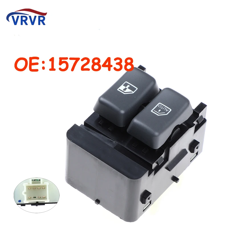 VRVR 15728438 7 Pins Left Driver Electric Button Control Window Mater Switch 15728433 For Chevrolet Express GMC Savana 1996-2000