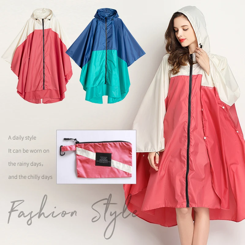 

Fashion Rain Cover Long Raincoat Women Waterproof Rain Coat Tourism Outdoor Hiking Poncho Raincoat Rain Suit