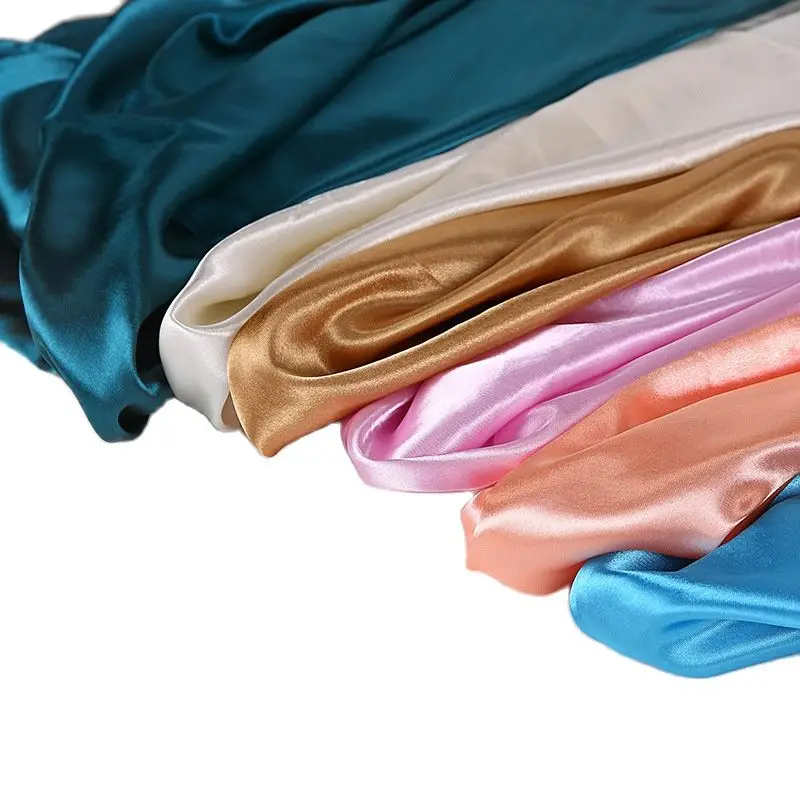 25Colors Hijab Women Silk Square Scarf  90*90cm Satin Scarves Solid Wraps Autumn Winter Luxury Satin Scarves Muslim Head Scarf