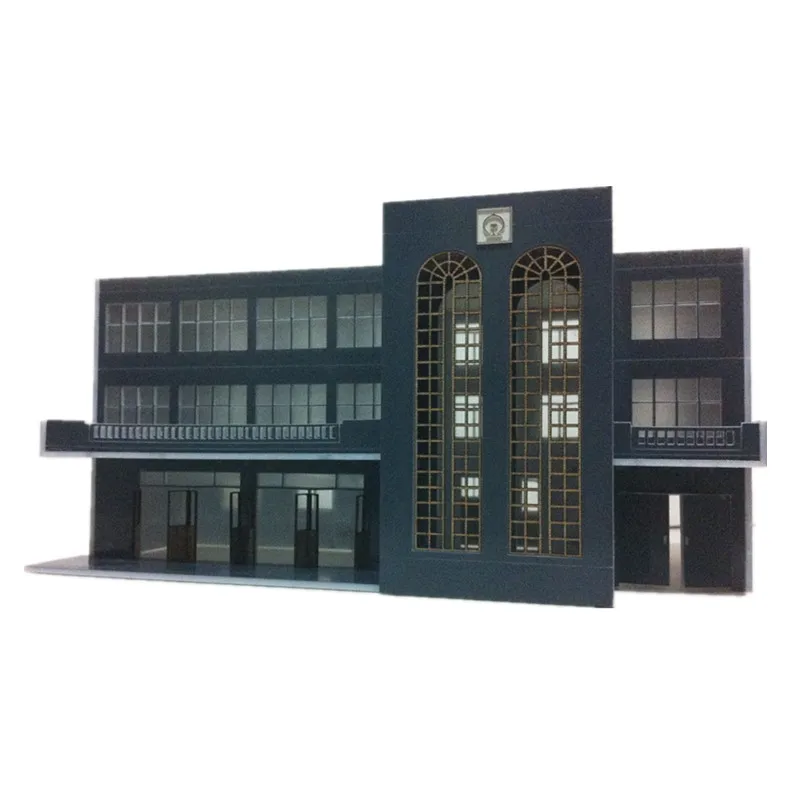 

1:87 HO Scale Railway Train Station Office Building Model Sand Table Scene Decorations A15