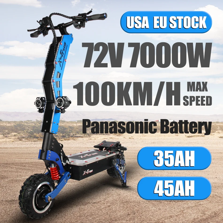 E 72V 11" Max 90-120km 7000W Powerful Foldable USA Adults