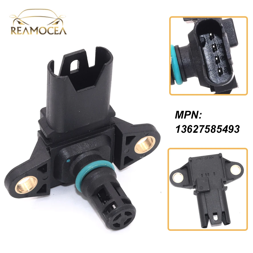 Reamocea 13627585493 For BMW E82 F10 F02 F03 F04 F25 F71 E89 Intake Air Manifold Boost Pressure MAP Sensor 5WK96875Z 5WK96805Z