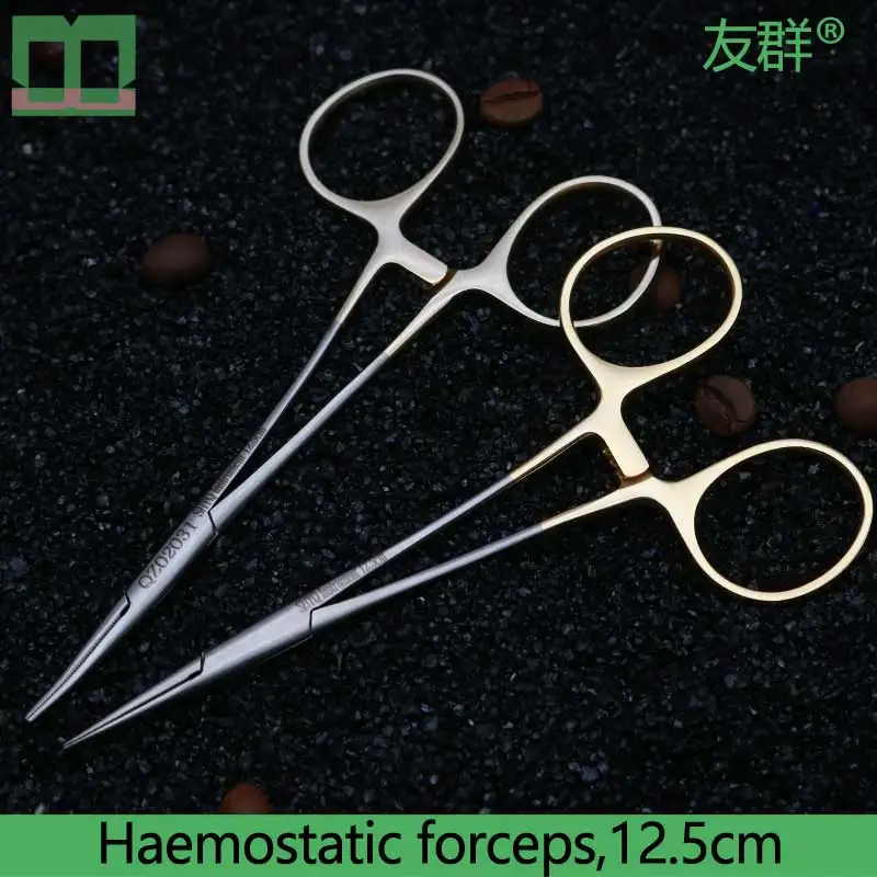 

Haemostatic forceps straight handle 12.5cm stainless steel surgical operating instrument cosmetic plastic surgery