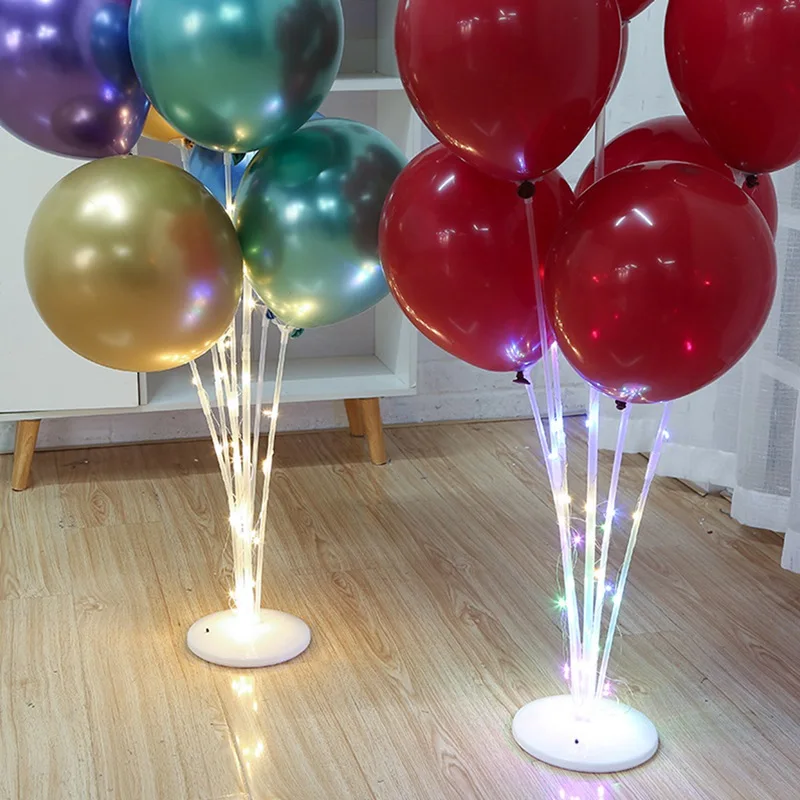 LED Light Balloons Holder Stand Support Column Confetti Baloon Baby Shower Birthday Party Decor Holder Ballon Accessories Arch