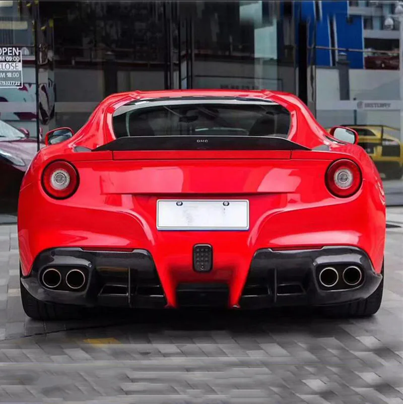 

For 2012-15 Ferrari Berlinetta F12 2pcs/set Real Carbon Fiber DMC Style Rear Diffuser Lip Trim