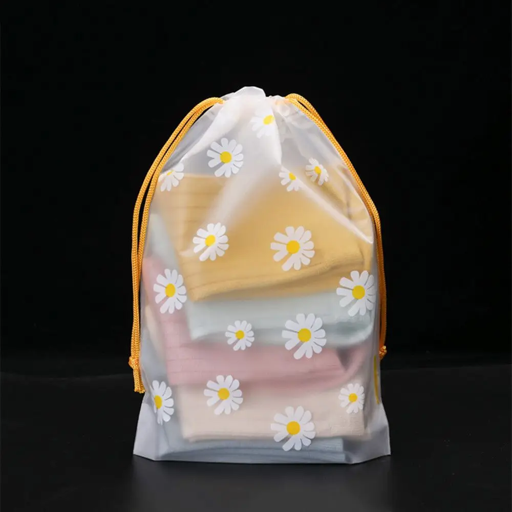 Garden Transparent Storage Bag Home Storage Waterproof Packaging Matte Storage Bag Drawstring bag For Household itemsTravel