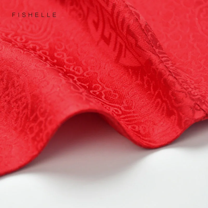 Masques en soie rouge jacquard style chinois pour femmes, protection anti-soleil, lavable, léger, doux et confortable