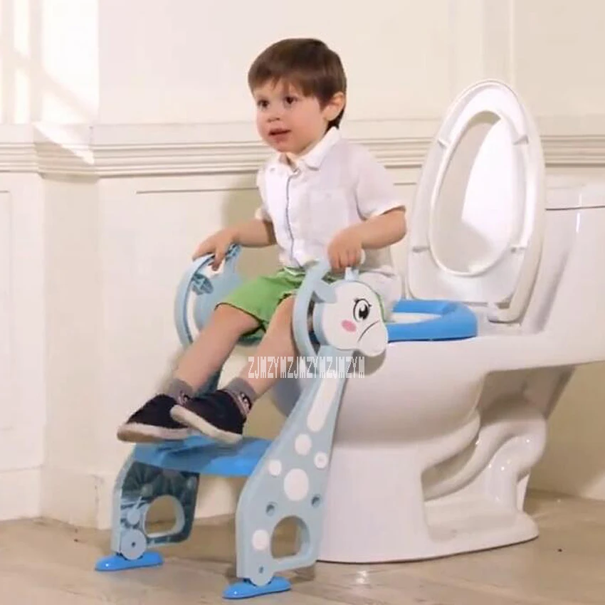 JT-001 Baby Potty Training Seat  3 Colors Children Potty Toilet Seat With Adjustable Ladder Infant Toilet Training Folding Seat