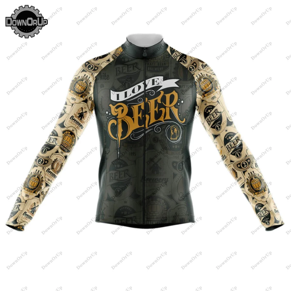 

I LOVE BEER Men's Long Cycling Sleeve Jersey WINTER FLEECE &THIN Cycling Equipment Clothing MTB maillot ciclismo hombre
